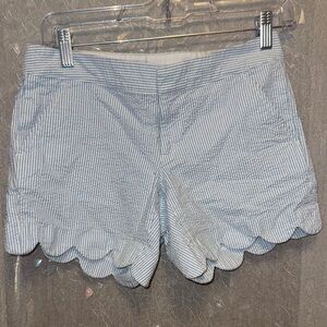 Blue Striped Women's Shorts